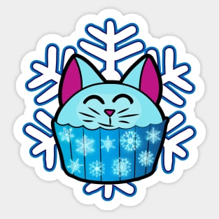 Frost Catcake - Snowflake and shimmering frosting! Sticker